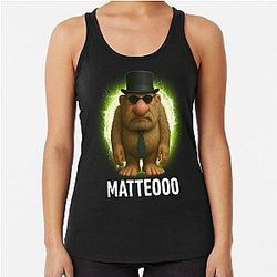 Matteo Italian Brainrot Meme Racerback Tank Top