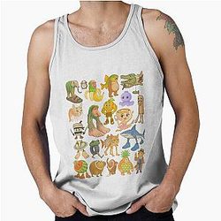 Italian Meme Type Collection Crayon Kids Hand Drawn T-Shirt Tank