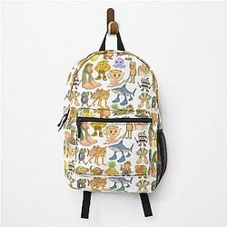 Italian Brainrot Meme Type Collection T-Shirt Kids Hand Drawn Backpack