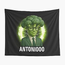 Antonio Bocoli Italian Meme Broccoli for Kids Tapestry