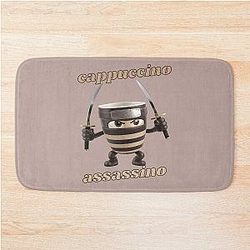 Cappuccino Assassino Italian Ninja Bath Mat