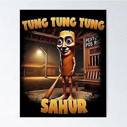 Tung Sahur – Italian Brainrot Patrol Poster