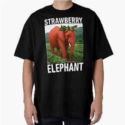 Strawberry Elephant Italian Meme for Kids Oversized T-Shirt