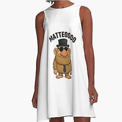 Mateo Italian Brainrot Meme A-Line Dress