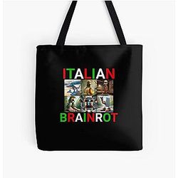 funny italian brainrot meme All Over Print Tote Bag