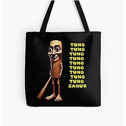 Tung Sahur Italian brainrot meme All Over Print Tote Bag
