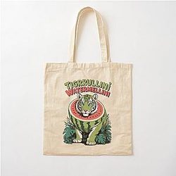 Tigrullini Watermelon Italian Meme Cotton Tote Bag