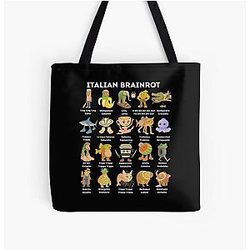 Italian Brain Rot Meme Character Hand Drawn for Kids Tote Bag