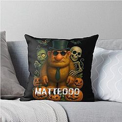 Matteo Italian Brainrot Meme Throw Pillow