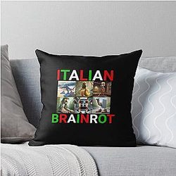 Funny Italian Brain Rot Meme Throw Pillow