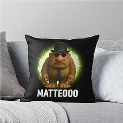 Matteo Italian Brainrot Meme Throw Pillow