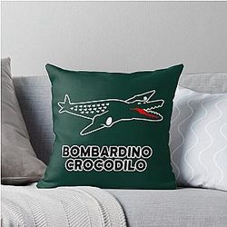 Euphonium Italian Crocodile Throw Pillow