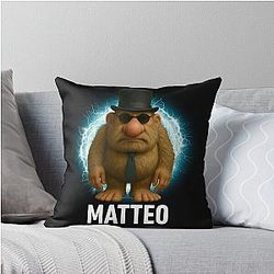 Matteo Italian Brainrot Meme Mateo Throw Pillow