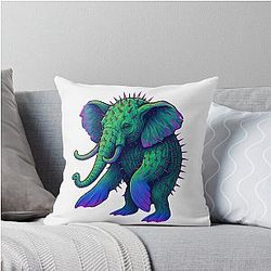 Italian Elephant Cactus Throw Pillow