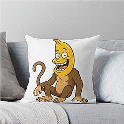 Italian Mental Monkey Throw Pillow
