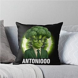 Antonio Broccoli Italian Brainrot Meme Broccoli for Kids Throw Pillow