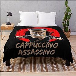 Cappuccino Coffee Lovers Italian Throw Blanket