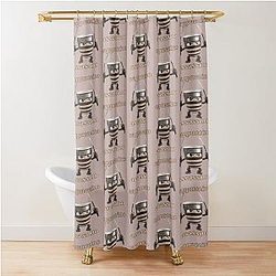 Cappuccino Italian Ninja Shower Curtain