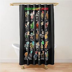 Italian Alphabet for Kids Shower Curtain