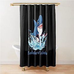 Tralalero Brainrot Coffee Lovers Italian Meme Shower Curtain