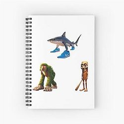 Italian Brain Rot Animals Sticker Pack Spiral Notebook