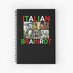 Funny Italian brain rot meme Spiral Notebook