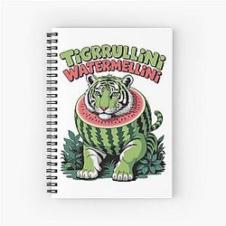 Tigerrullini Watermelon Italian Meme Spiral Notebook