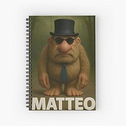 Matteo Italian Meme Spiral Notebook