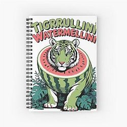 Tigerrullini Watermelon Viral Italian Meme Spiral Notebook