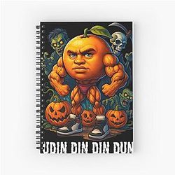 Udin Halloween Italian Brainrot Meme Spiral Notebook