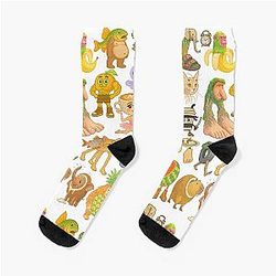 Italian Brainrot Meme Type Crayon Hand Drawn T-Shirt Socks