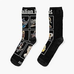 Italian Brain Rot Characters Meme Socks