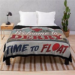 Welcome to Derry High Definition Poster Horror Sign Inspired by IT Throw Blanket