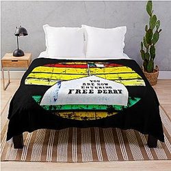 Free Derry Corner Mural Sunset Throw Blanket