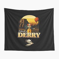 Welcome to Derry Vintage Horror Clowns Tapestry