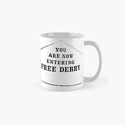 Free Derry Corner You are Now Entering Classic Mug