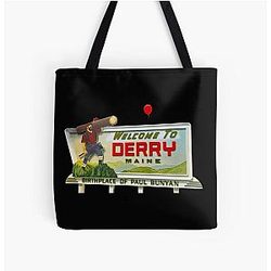 Welcome to Derry - Vintage Sign Inspired by Maine All Over Print Tote