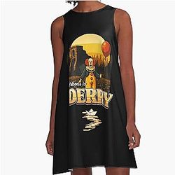 Welcome to Derry Vintage Horror Clown A-Line Dress