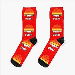 Derry Ireland Retro Socks with Sunset Design