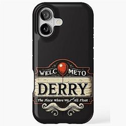 Welcome to Derry Horror Clown Creepy Town Sign iPhone Tough Case