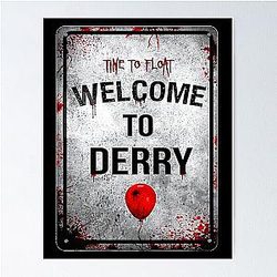 Welcome to Derry Horror Sign Inspired by IT Poster