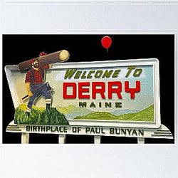 Welcome to Derry – Vintage Sign Inspired by Maine