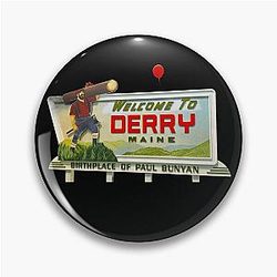 Welcome to Derry Vintage Sign Inspired by Maine Pin