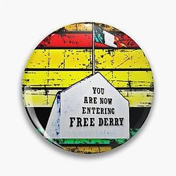 Free Derry Corner Mural Design Pin