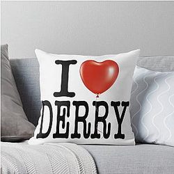 I Love Derry Throw Pillow