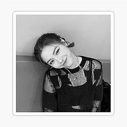 Itzy Ryujin Black and White Sticker