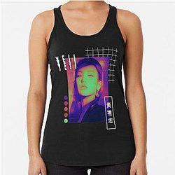 ITZY Yeji Guess Who Vaporwave Collage Classic Racerback Tank Top