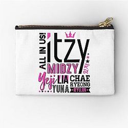 Itzy font collage zipper pouch