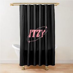 Itzy KPop Black Shower Curtain