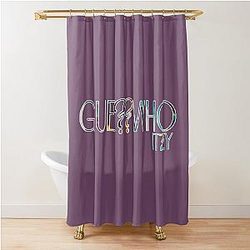 ITZY Guess Who Logo Abstract Shower Curtain